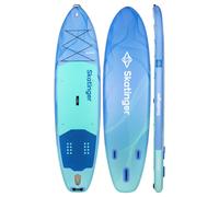 SKATINGER Wave Planche de paddle gonflable bleue - 350 × 89 × 15 cm