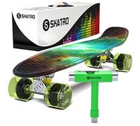 Skatro - Skateboard Mini Cruiser. Planche en Plastique De 55 cm Livrée Complète