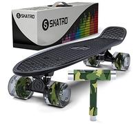 Skatro - Skateboard Mini Cruiser. Planche en Plastique De 55 cm Livrée Complète