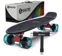 Skatro - Skateboard Mini Cruiser. Planche en Plastique De 55 cm Livrée Complète