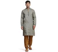 SKAVIJ Kurta Pyjama - Robe De Fête Mariage - Costume Homme (Noir, X-Large)