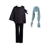 SKAYWHUK Costume de Cosplay Mahito, chemise à carreaux et pantalon, uniforme, tenue d'halloween, ensemble complet
