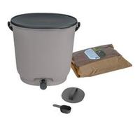 Skaza - Composteur Bokashi Essential - 15,3L - Gris clair - Activateur inclus