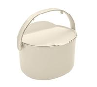Skaza Organko Daily Poubelle à Compost 3,3L - Petite Poubelle de Table Cuisine avec Couvercle - Plastique Recyclé, Facile à Nettoyer au Lave-Vaisselle, Blanc Crème