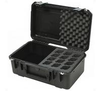 SKB 3I-2011-MC12 Etui étanche Moulé par injection avec Mousse/Compartiment de rangement pour 12 Micros Noir