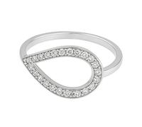 Skcess Alliances en or blanc 9 carats et 14 carats avec goutte d'eau et diamants pour femme, 10, Diamant en or blanc 9 carats, Zircone cubique