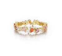 Skcess Alliances éternité en or jaune 9 K/14 carats avec zircone pour femme, 47 (15.0), Métal précieux, Zircone cubique
