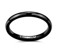 Skcess Alliances pour homme en acier titane de 2 mm - Forme classique - Bague d'amitié - Unisexe - Punk - Noir - Taille 65 (20,7)