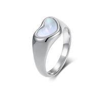 Skcess Bague d'amitié pour femme en acier inoxydable 10 mm en forme de coquillage Taille 49-62