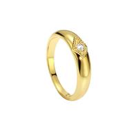 Skcess Bague de mariage en or jaune 9K/14K/18K pour femme, bague de mariage blanche en moissanite mignonne, bague de promesse 4,8 mm simple losange, 4, Or jaune 18 carats, Moissanite