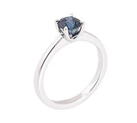 Skcess Bague en or blanc 9 carats/14 carats/18 carats pour petite amie, solitaire bleu foncé avec moissanite bleu foncé, 47 (15.0), Moissanite, Moissanite