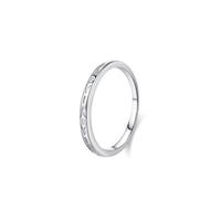 Skcess Bague en or blanc 9 carats pour femme, bague pour femme diamant blanc sans pierre précieuse promesse bagues bijoux cadeaux, 58 (18.5), Pas de pierre précieuse diamant Pas de pierre précieuse