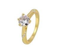 Skcess Bague en or jaune 9 K/14 K/18 carats pour femme, bague en moissanite blanche pour femme, bague de promesse simple, 7, Or jaune 18 carats, Moissanite