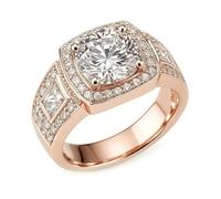 Skcess Bague éternité en or blanc 9 carats, 14 carats, 18 carats, moissanite Def Moissanite, Taille 50 (Ø 15,9 mm), Moissanite, Moissanite