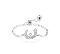 Skcess Bague éternité en or blanc 9 carats pour femme, moissanite, blanche, sans pierre précieuse, 50 (15.9), Moissanite Pas de pierre précieuse, Moissanite
