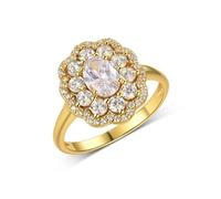 Skcess Bague éternité en or blanc 9 carats, pour femme, moissanite, blanche, Taille 50 (Ø 15,9 mm), Moissanite, Moissanite