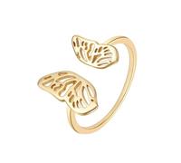 Skcess Bague éternité en or jaune 9 K/14 carats avec papillon pour femme, 57 (18.1), Métal précieux, Aucune pierre précieuse