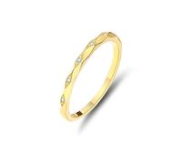 Skcess Bague éternité en or jaune 9 K/14 K/18 carats, diamant blanc, 50 (15.9), diamant, Diamant