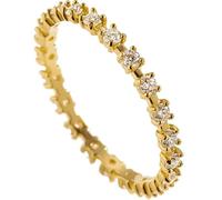 Skcess Bague fine en or jaune 14 carats avec moissanite et diamant blanc pour femme, 53 (16.9), diamant, Diamant