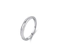 Skcess Bague pour femme en argent sterling 925 avec zircone blanche - Bague Mouette - Taille 60 (19,1)