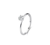 Skcess Bague Promise en or blanc 9 carats, 4 mm, diamant de laboratoire, blanc, 0,25 carat, sans pierre précieuse, 52 (16.6), Pas de pierre précieuse Diamant de laboratoire Pas de pierre précieuse