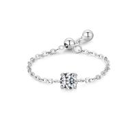 Skcess Bague Promise en or blanc 9 carats, 4 mm, diamant de laboratoire, blanc, 0,25 carat, sans pierre précieuse, 60 (19.1), Pas de pierre précieuse Diamant de laboratoire Pas de pierre précieuse