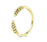 Skcess Bague Promise en or jaune 9 K/14 carats, 4 mm, style vintage, réglable, pour femme, 52 (16,6), Métal précieux, Aucune pierre précieuse