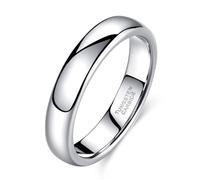 Skcess Bagues gothiques en acier tungstène de 4 mm pour homme - Forme classique - Unisexe - Argent vintage - Taille 65 (20,7)