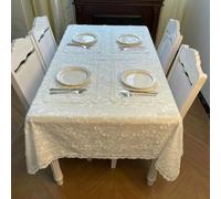 Skcess Nappe rectangulaire fleur blanche, nappes 55 x 99 cm