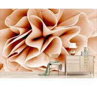 skdhlifpj Papier Peint Fleurs 3D intissé Tapisserie Murale Mur De Fond Rose Minimaliste Rose Moderne 400cmx280cm Salon Chambre Adulte Zen Mural