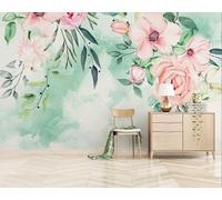 skdhlifpj Papier Peint Panoramique 3d Fleurs Tropicales 250cmx175cm Feuilles De Pivoine Peintes À L'Aquarelle Salon Chambre Adulte Enfant Décoration Tapisserie Murales Mural
