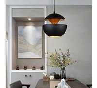 Skdndk Suspension rétro moderne, lustre en aluminium à tête unique, éclairage créatif en forme de pomme, luminaire de décoration réglable E27 pour salle de séjour
