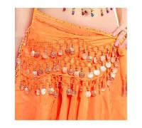 Skdvy Foulard Danse Orientale avec PièCes, Écharpe de Hanche de Danse du Ventre for Femmes, Ceinture Ajustable for Jupe de Danseuse, pièces de Monnaie, chaîne de Taille, Paillettes, Glands(10)