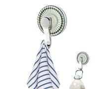 Skeadex Crochet Adhesif à Ventouse Puissant, Crochets à Ventouses Muraux, Crochets Pour Porte-Manteaux, Porte Serviettepour Salle De Bain, Accroche Torchon Cuisine Sans Percer (03-Vert, 3PCS)