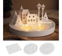 Skeadex Lot de 3 moules en silicone pour maison - Arbre 3D