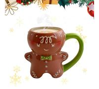 Skeadex Mr Mrs Tasses à Café en Céramique, Ensembles de Mugs Bonhomme de Pain d'épice, Tasse Couple Café/Thé Cadeau de Noël, Mariage, Couple, Saint Valentin ou Anniversaire (vert)