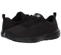 Skechers Femme Flex Appeal 3.0-First Insight Baskets, Noir (Slate Leather/Mesh/Lt Pink Trim BBK), 38.5 EU