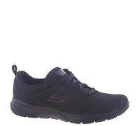 Skechers Femme Flex Appeal 3.0-First Insight Baskets, Noir (Slate Leather/Mesh/Lt Pink Trim BBK), 35.5 EU