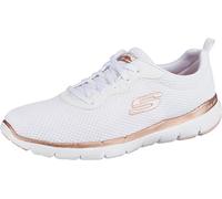 SKECHERS Baskets basses 'Flex Appeal 3.0' bronze / blanc, Taille 37