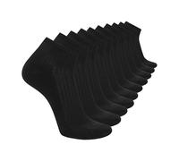 Skechers 10 Pack Cushioned Quarter Crew Socks Chaussettes, Noir, 43-47 Hommes