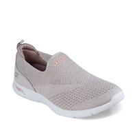 Skechers 104164 Tpe Baskets Femme, Taupe Heathered Knit Peach Trim, 35.5 EU