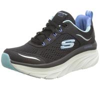 Skechers - 149023-372-7 M US - Femme D'lux Walker Infinite Motion Baskets, Noir (Black Leather/Mesh/Pink Trim Bkpk), 37 EU 37