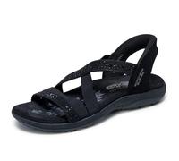 Skechers 163574 BBK Damen Flache Sandalen Textil & Synthetik in Schwarz - GR. 42