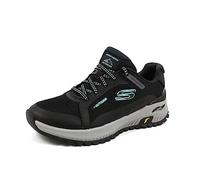 Skechers 180081 BKAQ, Coupe Basse Trekking, Black Hot Melt/Black Mesh/Aqua Trim,