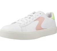 Skechers Femme Eden LX-Top Grade Lace-up Baskets, Blanc, Rose, Citron Vert, 36 EU