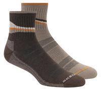 Skechers 2 Pack hommes's Quarter Trail Chaussettes en Brun, Pointure Grand