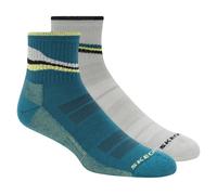 Skechers 2 Pack hommes's Quarter Trail Chaussettes en Turquoise, Pointure Grand