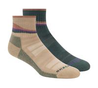 Skechers 2 Pack Wohommes's Trail Quarter Chaussettes en Brun Clair, Pointure Moyen
