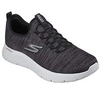 Skechers 216484-Noir, Basket Homme, Textile Noir avec Bordure Blanche, 45.5 EU