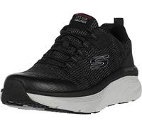 Skechers 232045 BKW, Basket Homme, Tricot Noir Synthétique Garniture Blanche, 46 EU